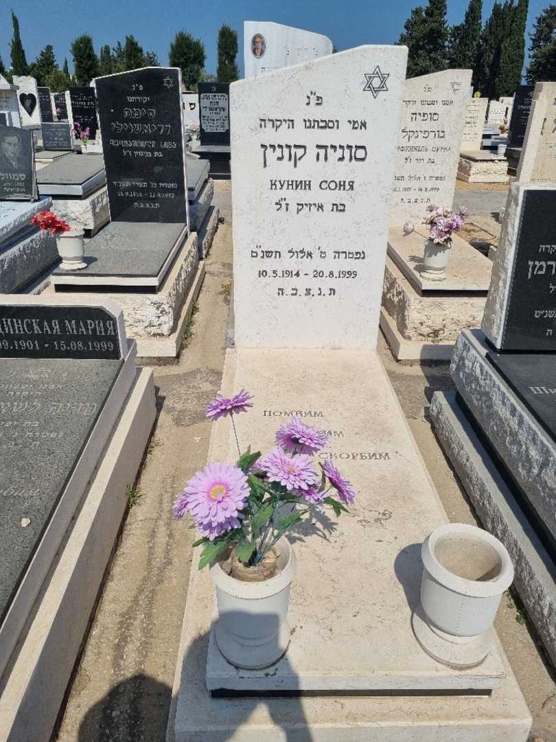 קברו של סוניה קונין. תמונה 1