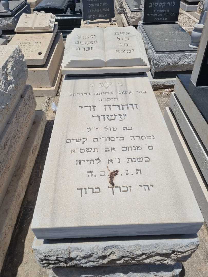 קברו של זוהרה זרי עשור. תמונה 1