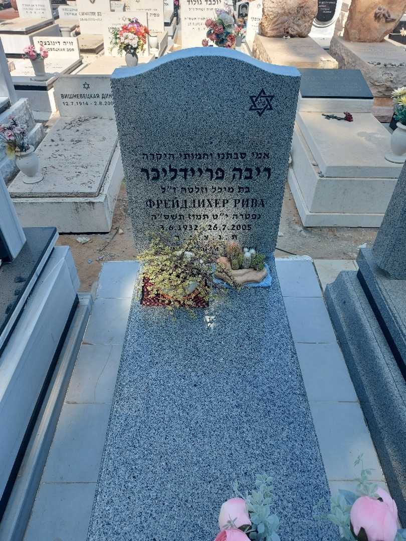 קברו של ריבה פריידליכר. תמונה 1