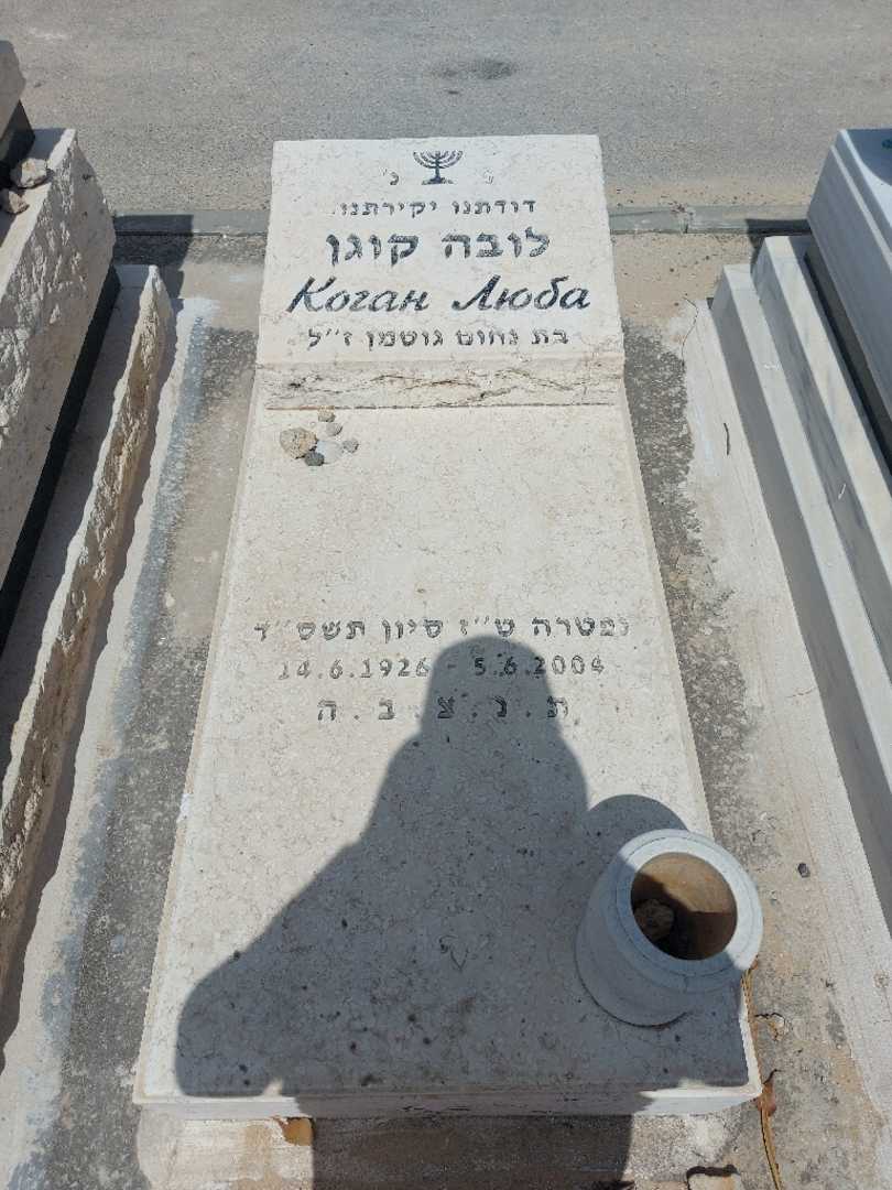 קברו של לובה קוגן. תמונה 1