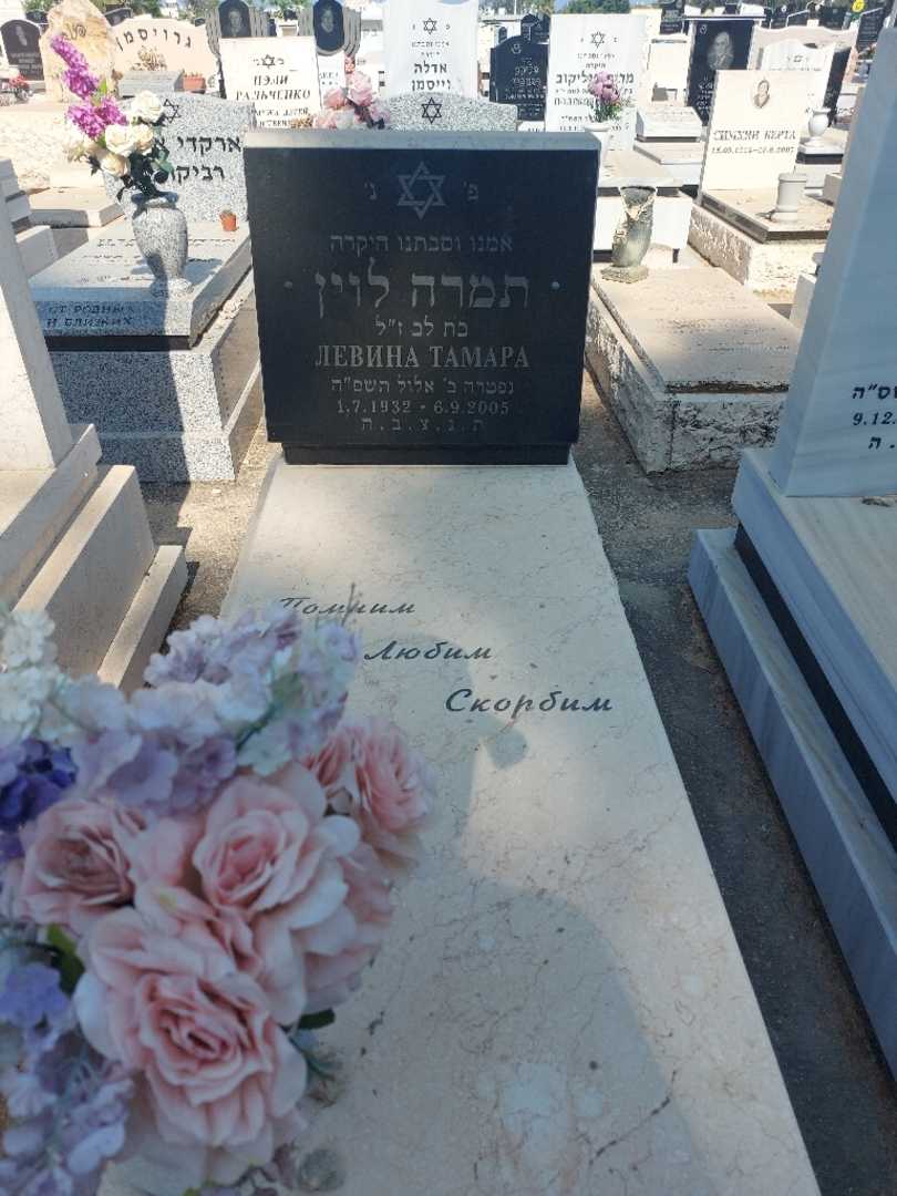 קברו של תמרה לוין. תמונה 1