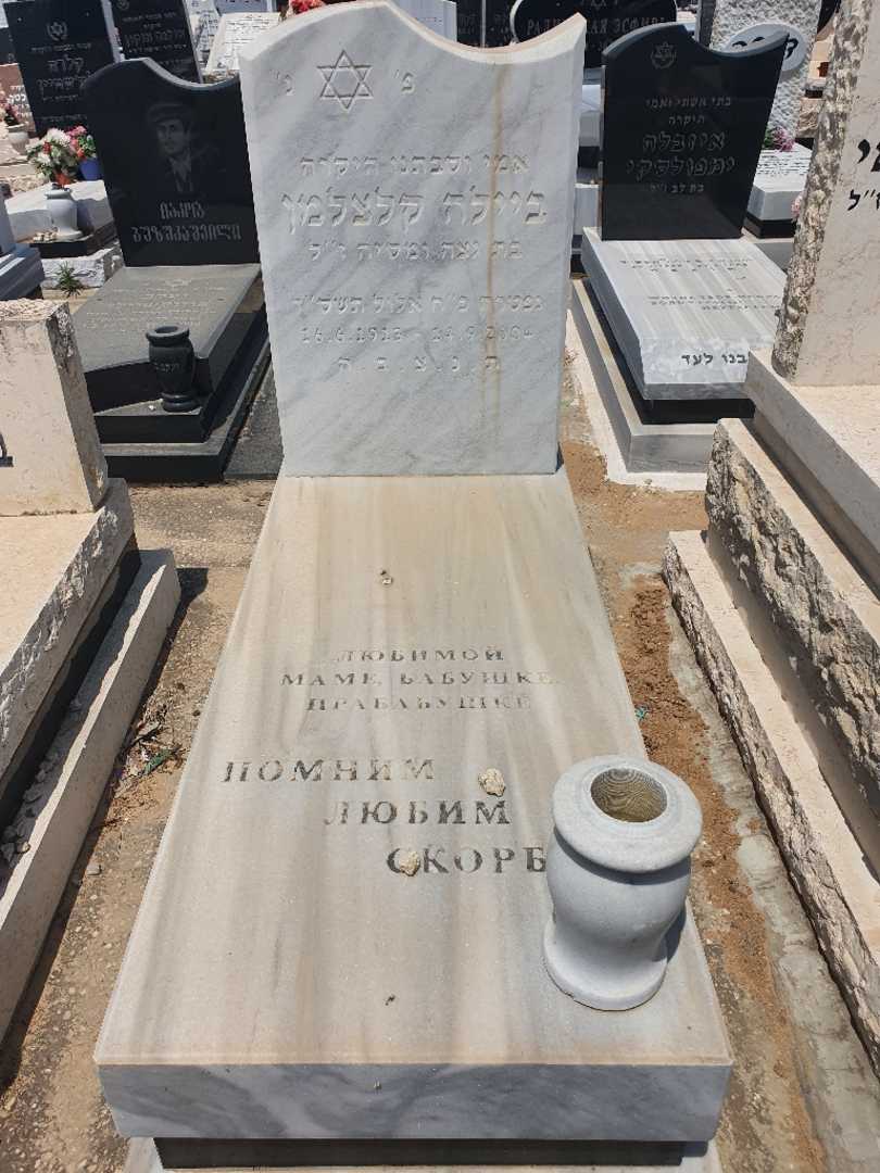 קברו של ביילה קלצלמן. תמונה 1