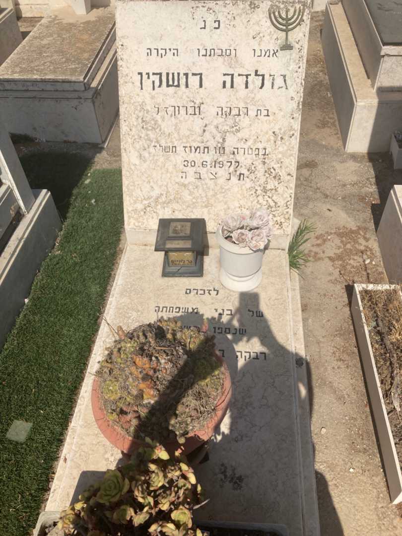 קברו של גולדה רושקין. תמונה 1