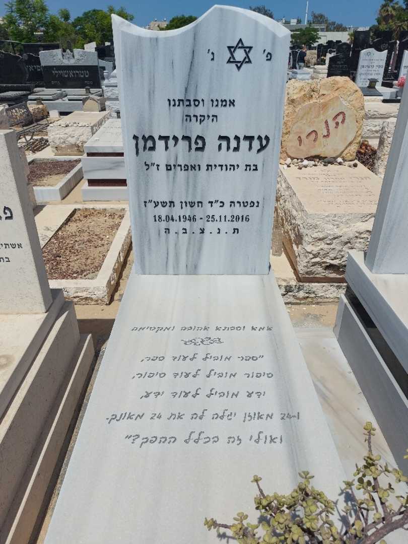 קברו של עדנה פרידמן. תמונה 1