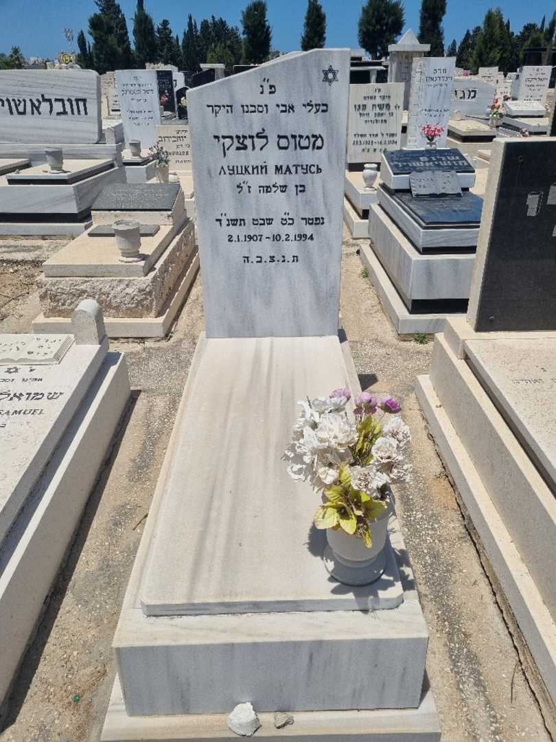 קברו של מטוס לוצקי. תמונה 1