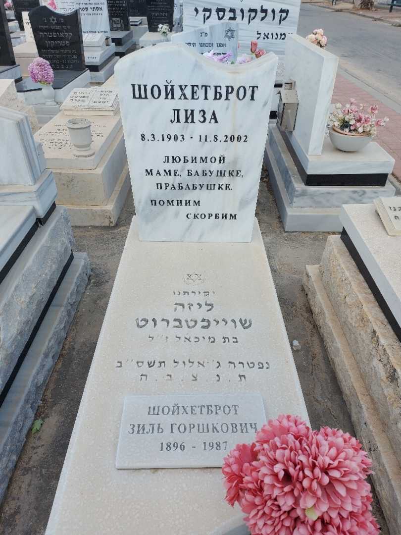 קברו של ליזה שוייכטברוט. תמונה 1