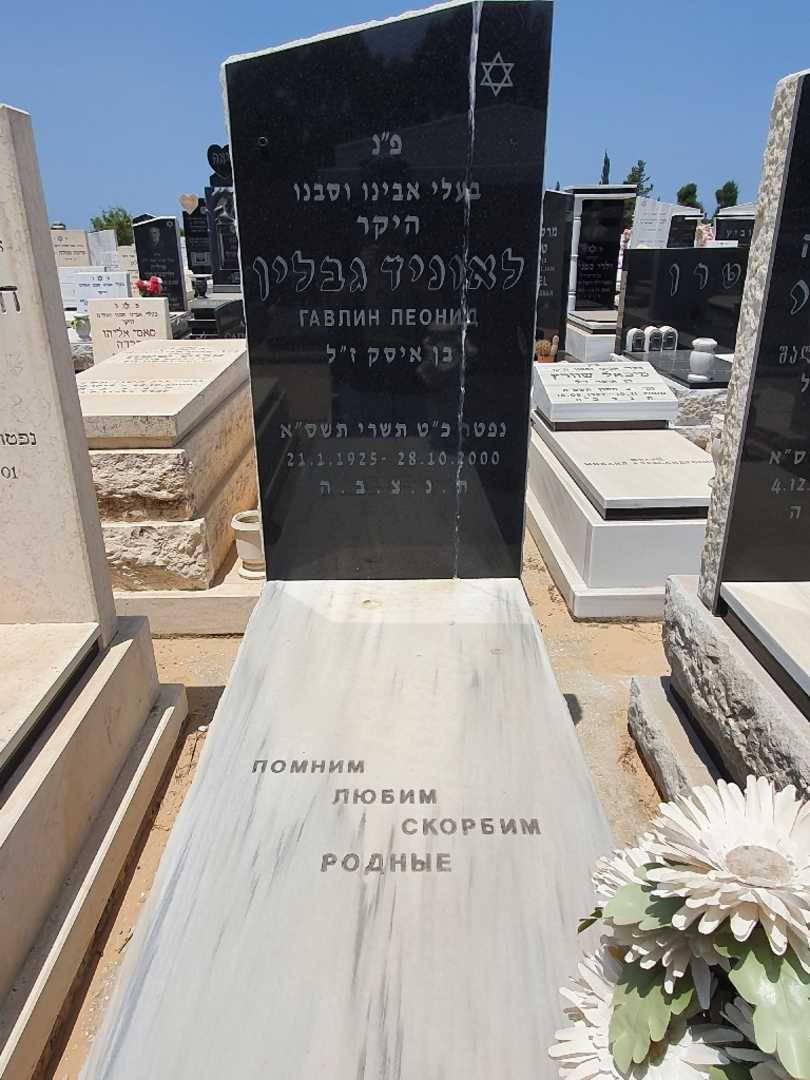 קברו של לאוניד גאבלין. תמונה 1