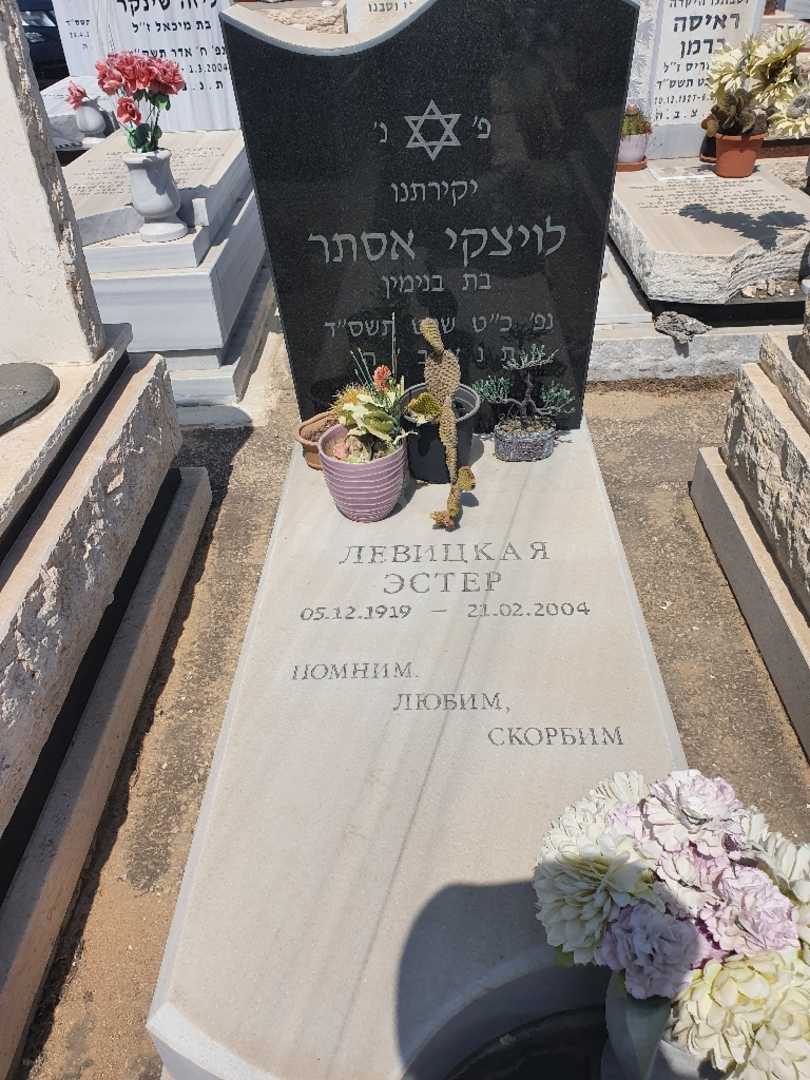 קברו של אסתר לויצקי. תמונה 1
