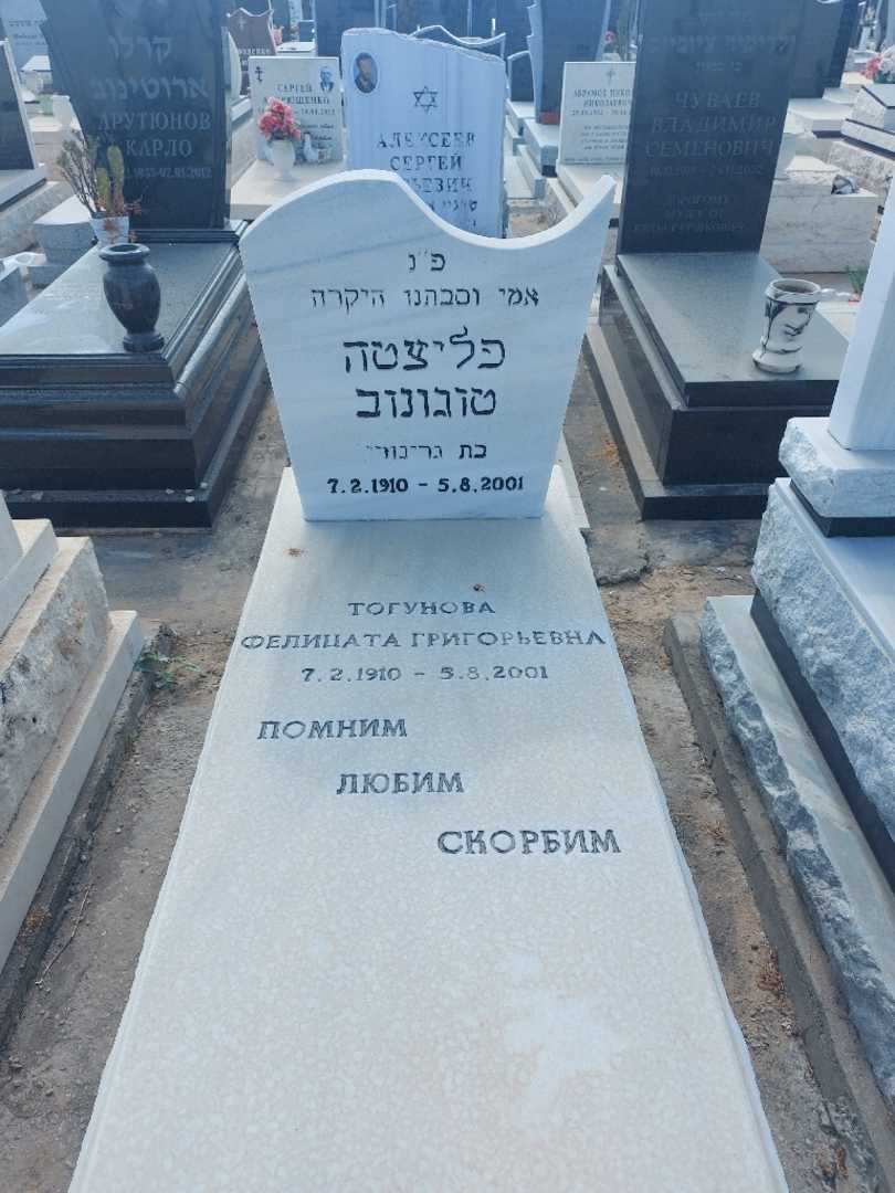 קברו של פליצטה טוגונוב. תמונה 1