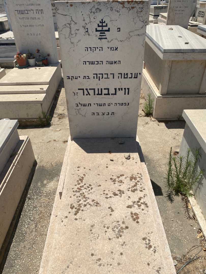 קברו של יענטה רבקה וויינבערגר. תמונה 1