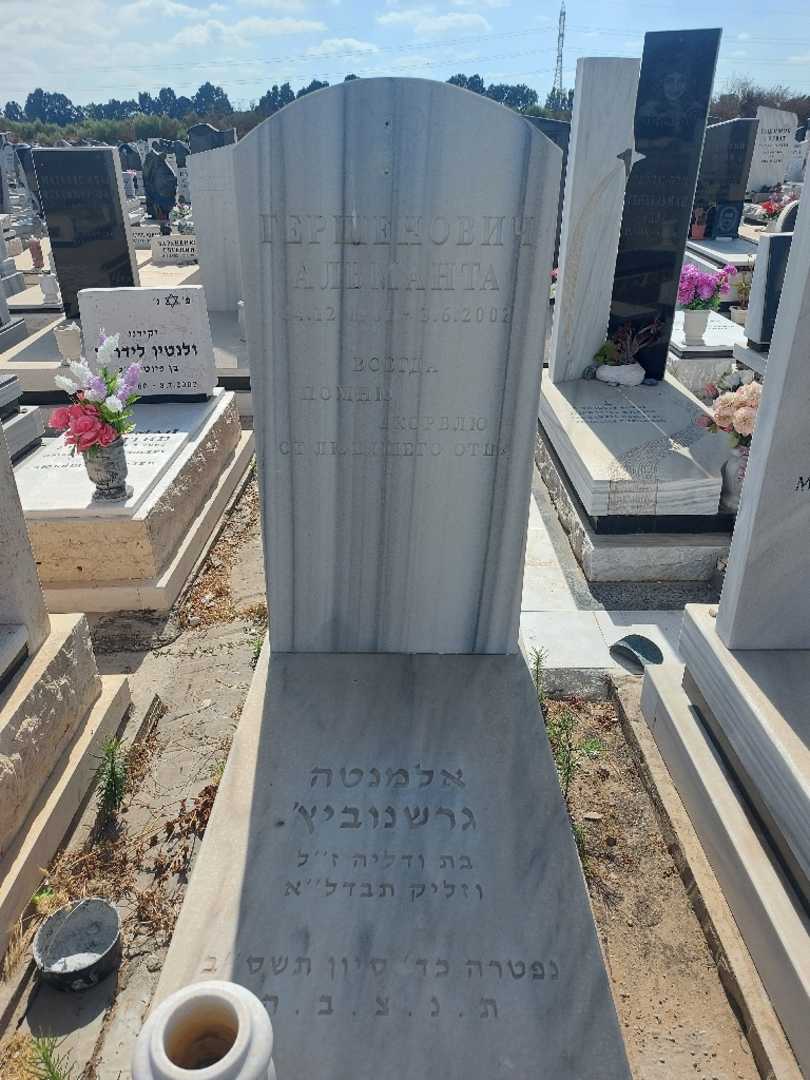 קברו של אלמנטה גרשנוביץ'. תמונה 1