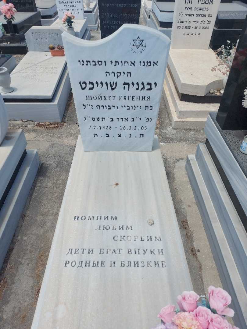 קברו של יבגניה שוייכט. תמונה 1