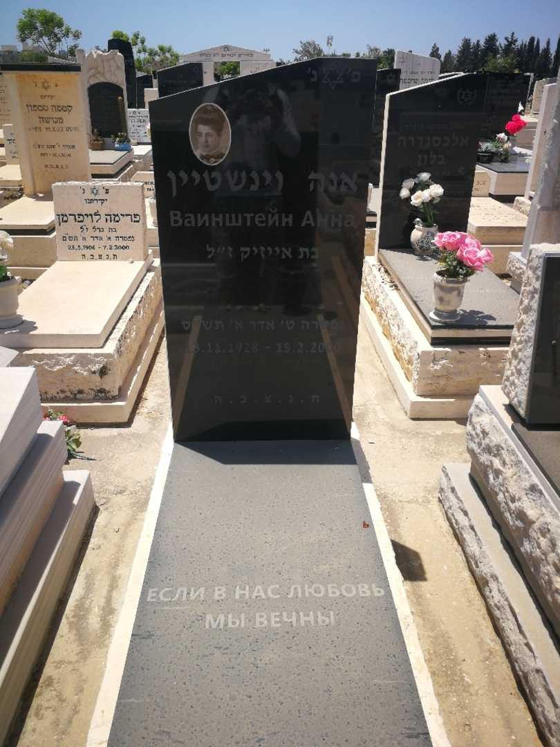 קברו של אנה ויינשטיין. תמונה 1