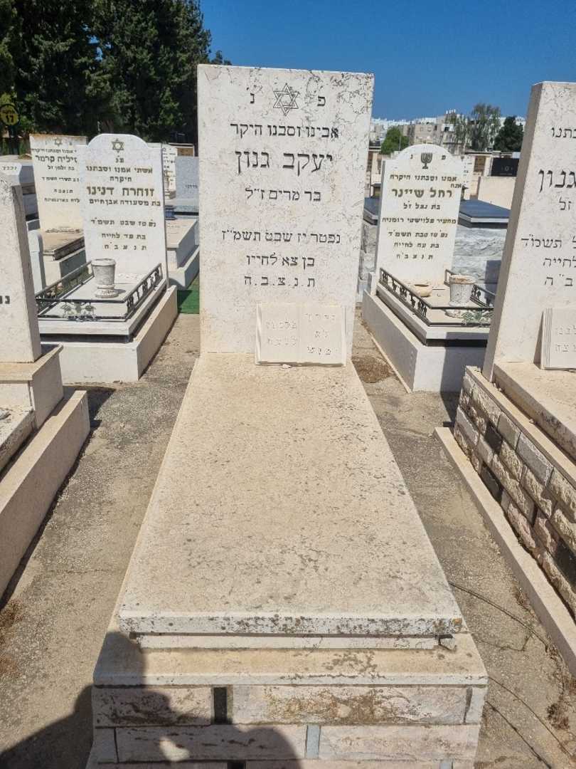 קברו של יעקב גנון. תמונה 1