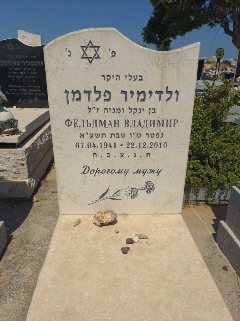 קברו של ולדימיר פלדמן. תמונה 1
