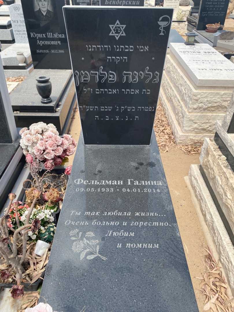 קברו של גלינה פלדמן. תמונה 2