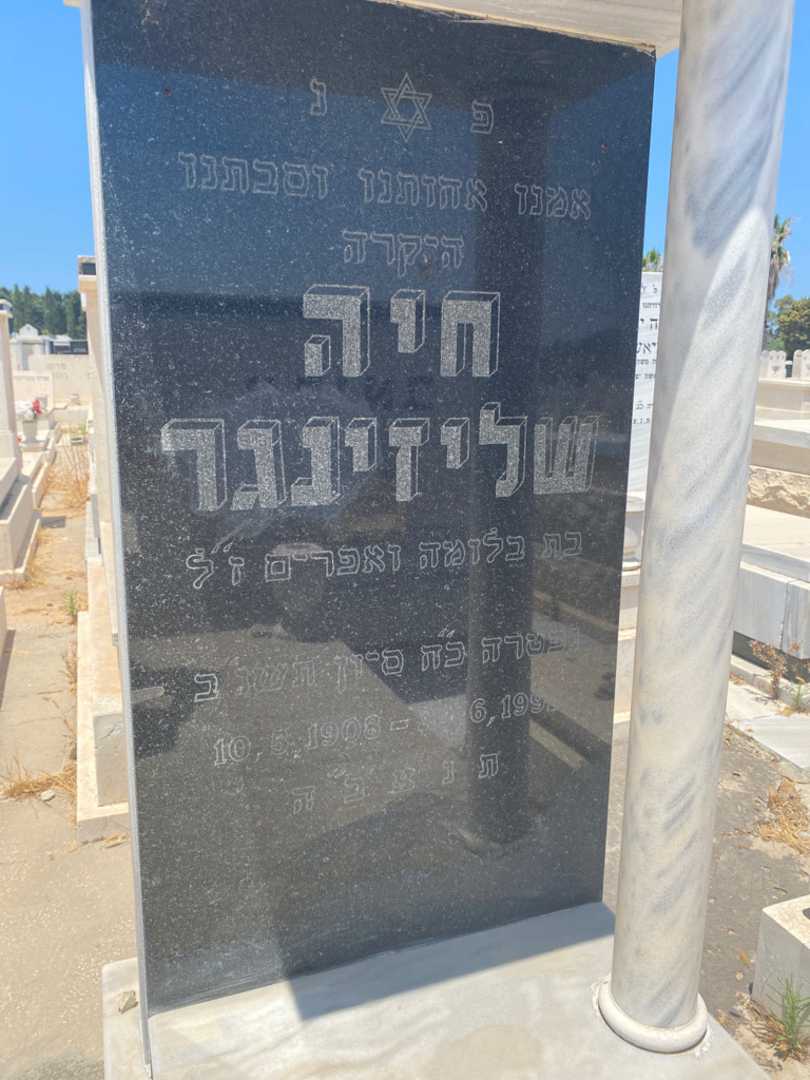 קברו של חוה שליזינגר. תמונה 2