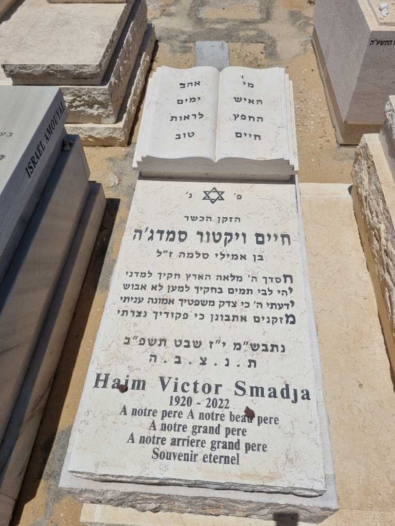 קברו של חיים ויקטור סמדג'ה. תמונה 1