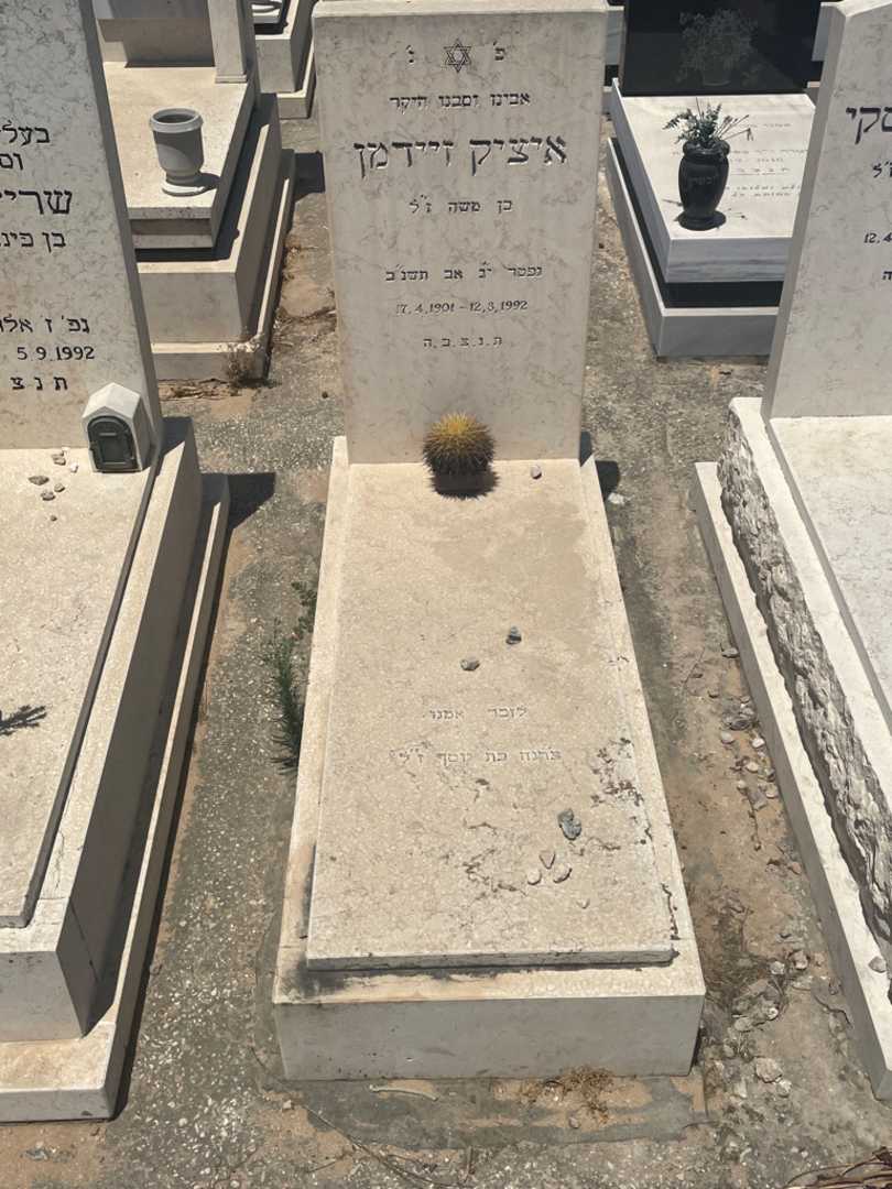 קברו של איציק זיידמן. תמונה 1