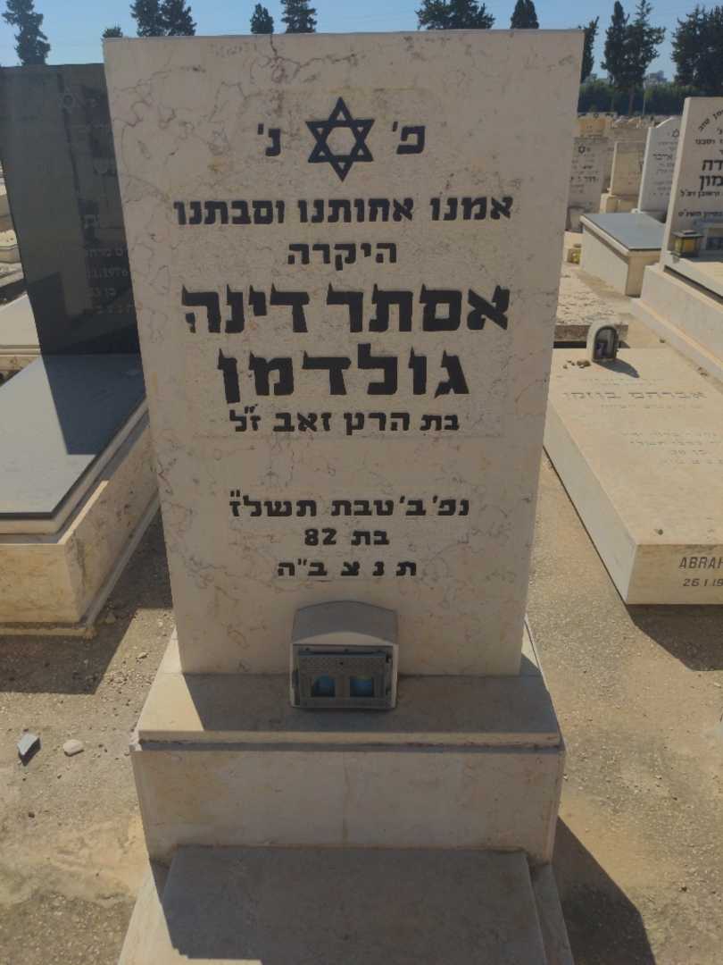 קברו של אסתר דינה גולדמן