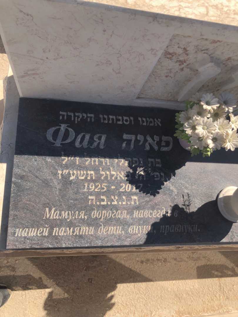 קברו של פאיה לוין. תמונה 1