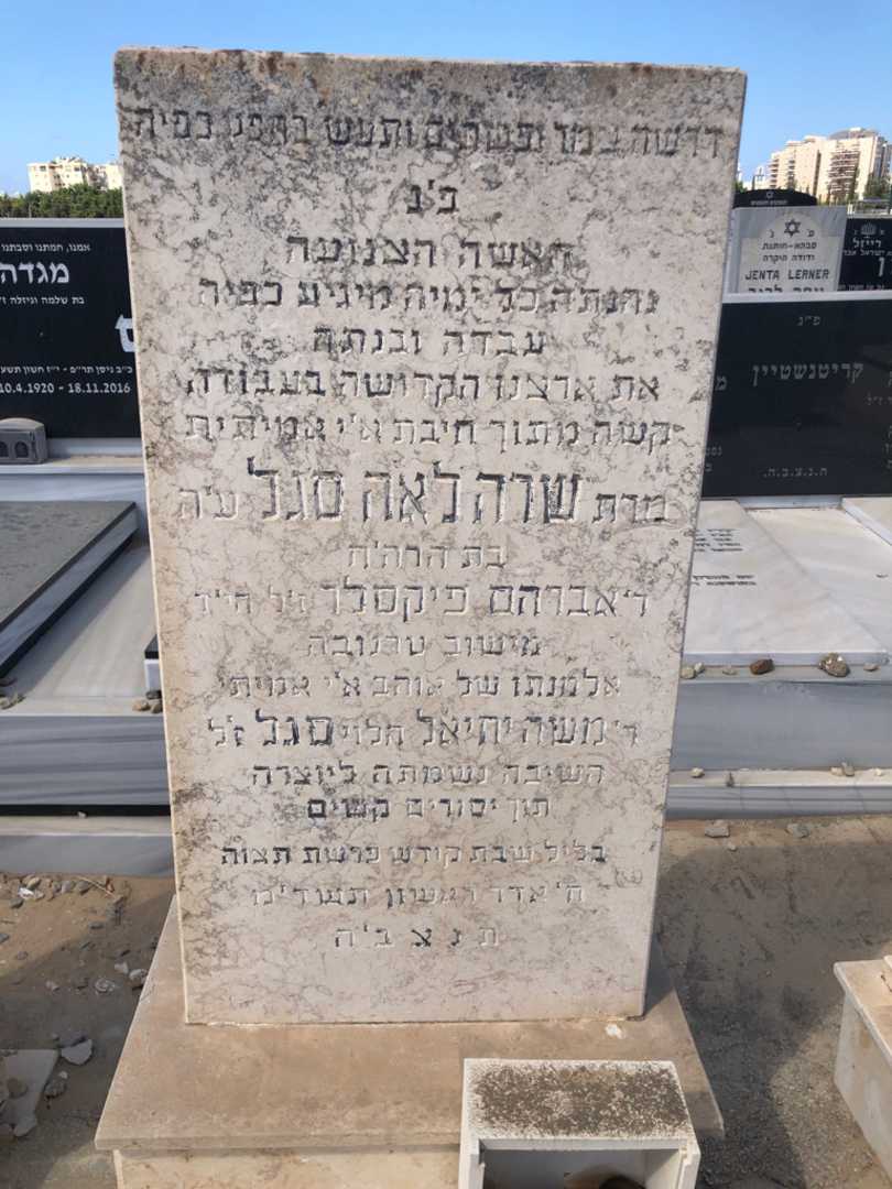 קברו של שרה לאה סגל. תמונה 2