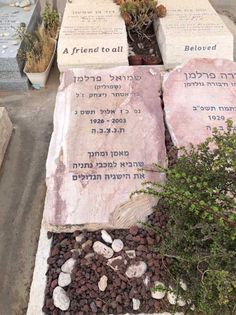 קברו של שמואל "שמוליק" פרלמן. תמונה 1