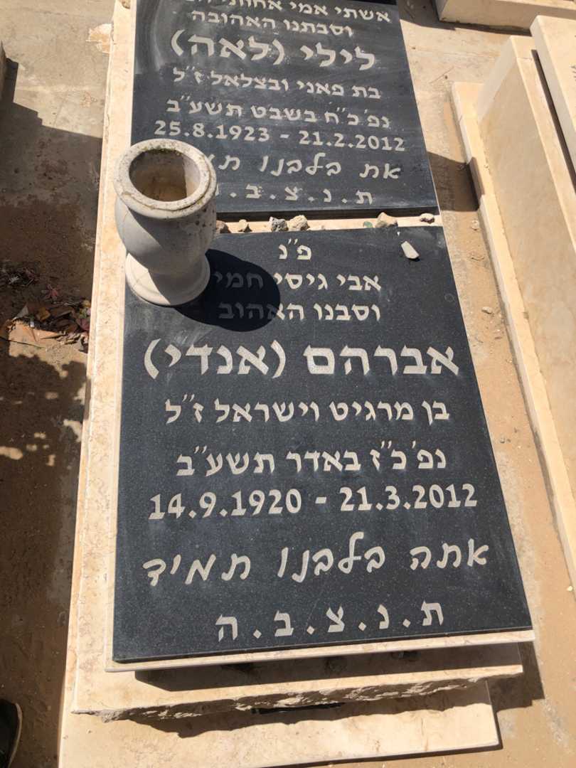 קברו של אברהם "אנדי" שרטר. תמונה 1