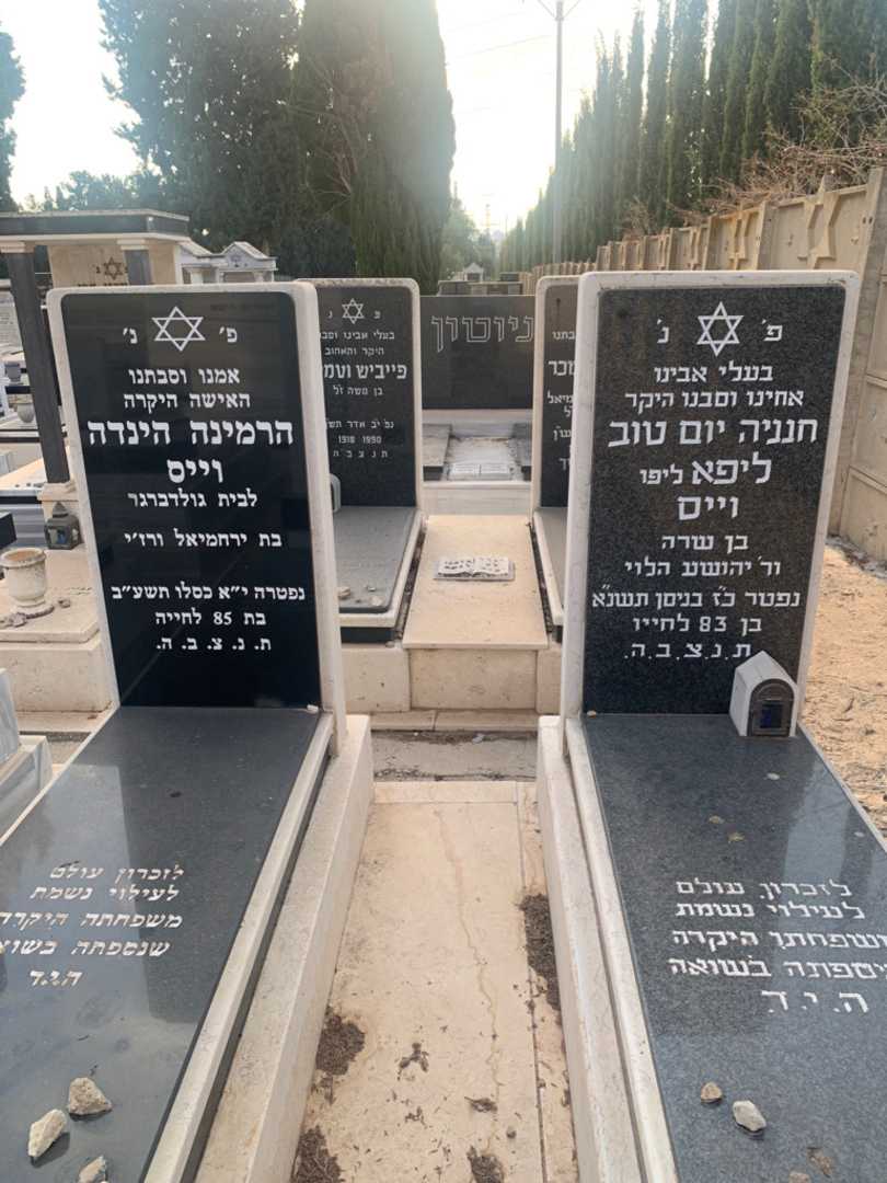 קברו של חנניה יום טוב ליפא "ליפו" וייס. תמונה 1