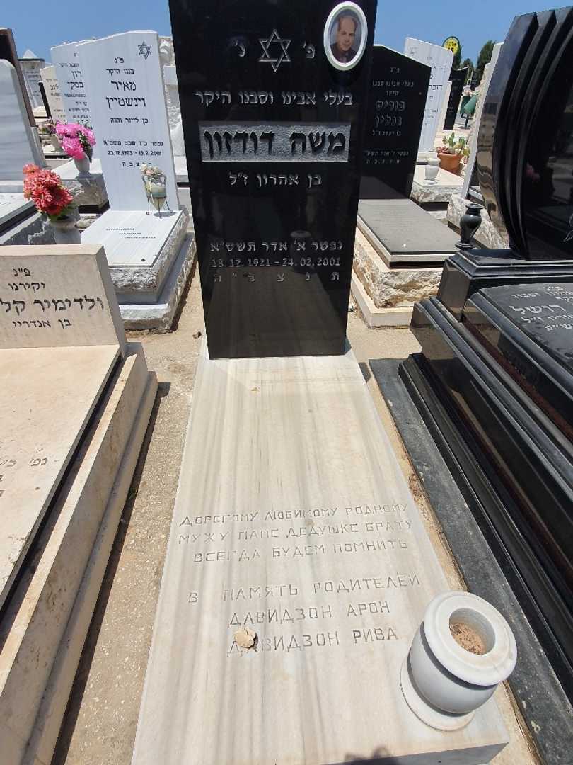 קברו של משה דוידזון. תמונה 1