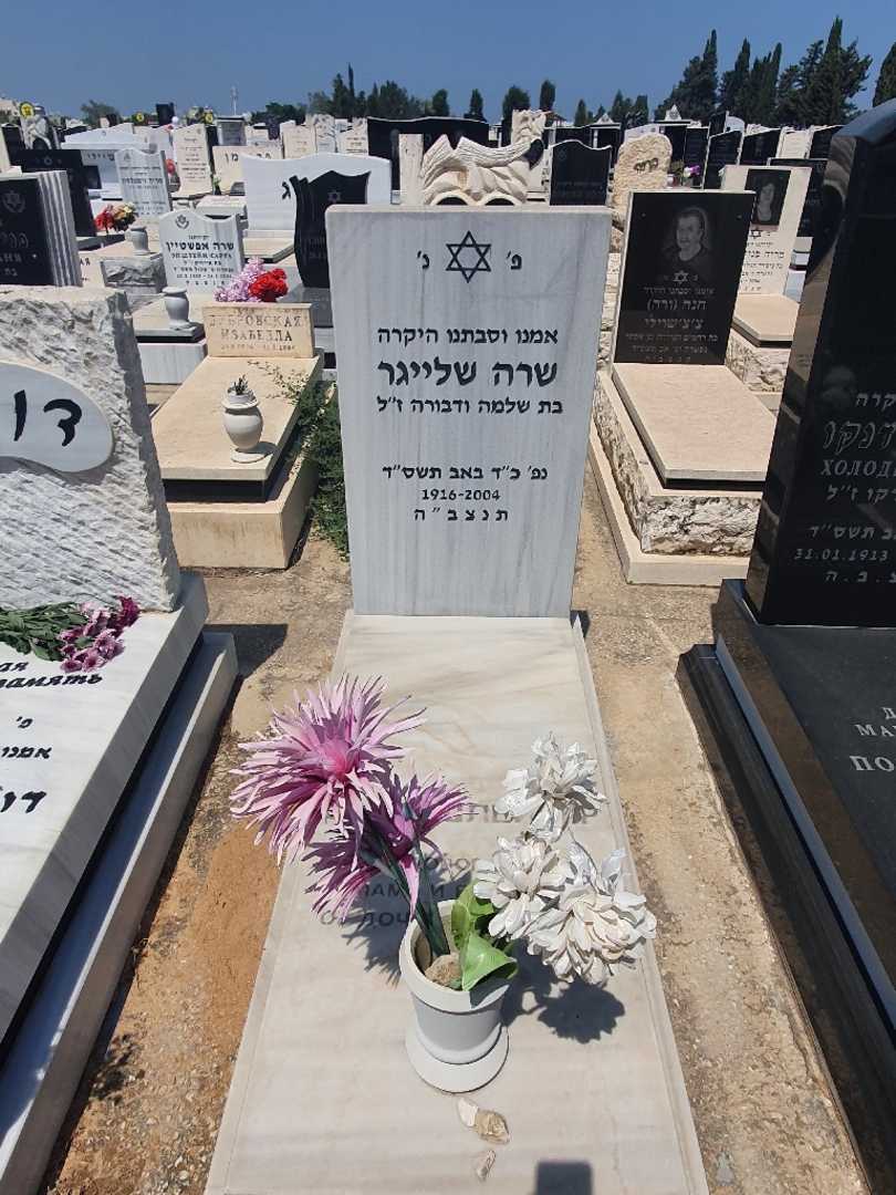 קברו של שרה שלייגר. תמונה 1