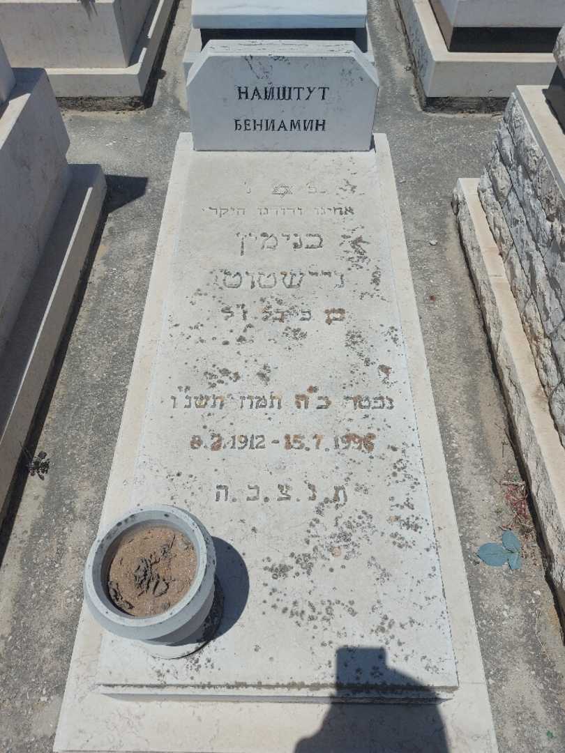 קברו של בנימין ניישטוט. תמונה 1