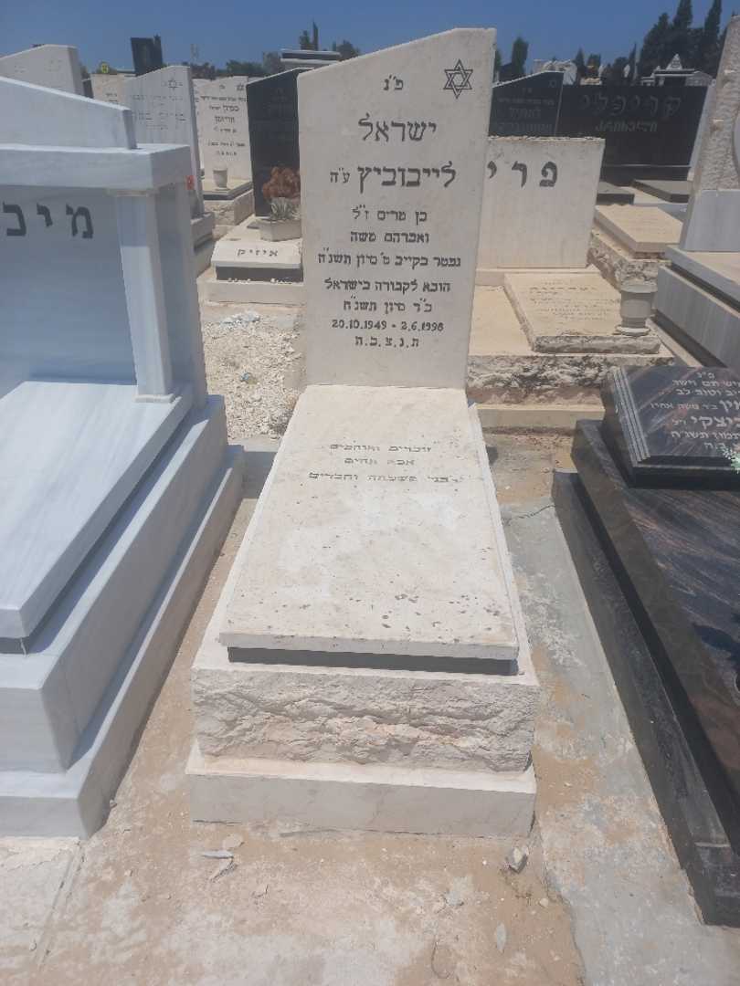 קברו של ישראל ליבוביץ. תמונה 1