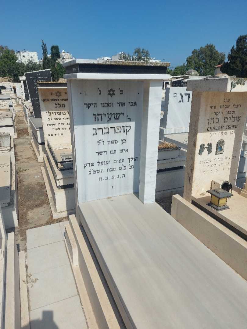 קברו של ישעיהו קופרברג. תמונה 1