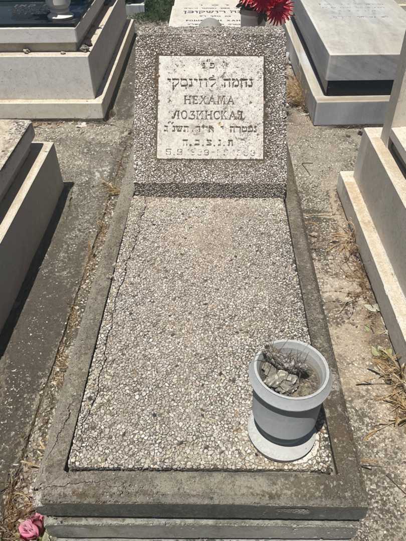 קברו של נחמה לוזינסקי. תמונה 1