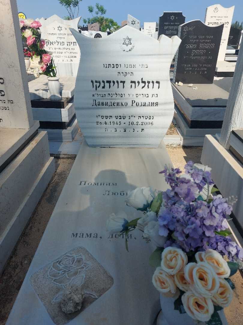 קברו של רוזליה דוידנקו. תמונה 1