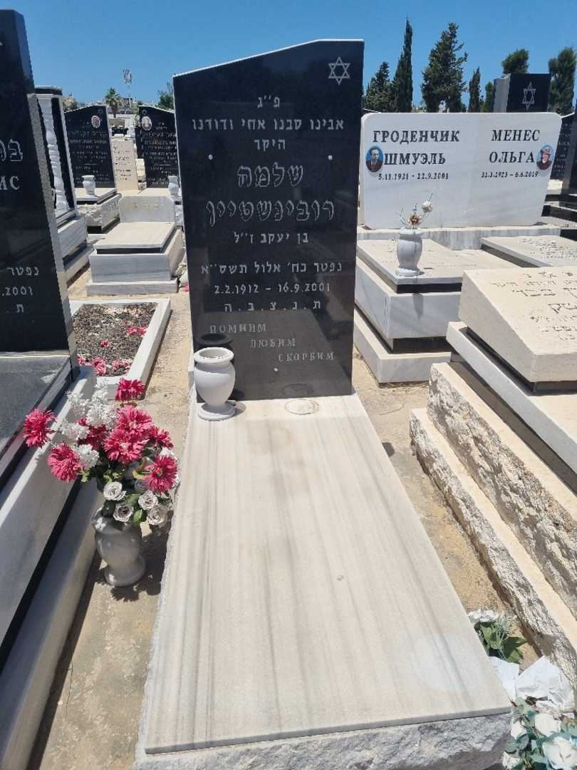 קברו של שלמה רובינשטיין. תמונה 1