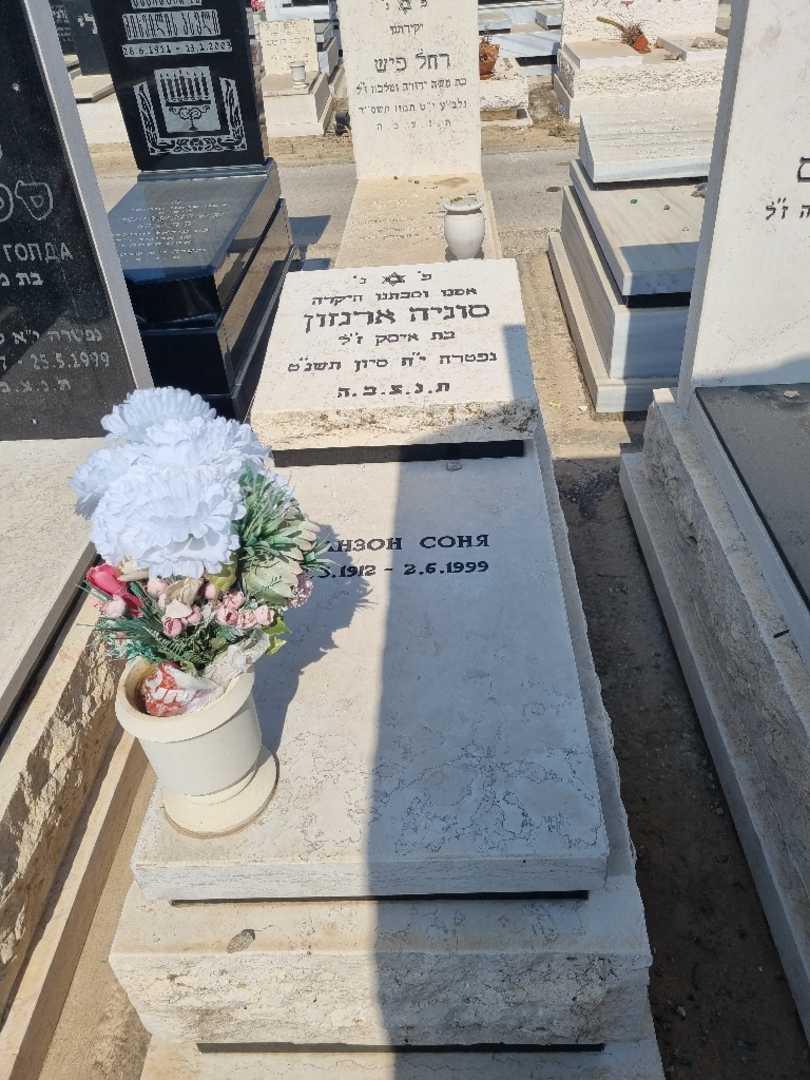 קברו של סוניה ארנזון. תמונה 1