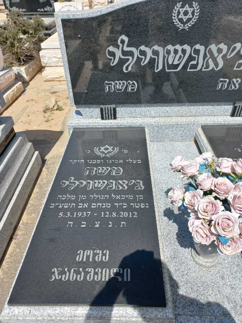 קברו של משה ז'נאשוילי. תמונה 1