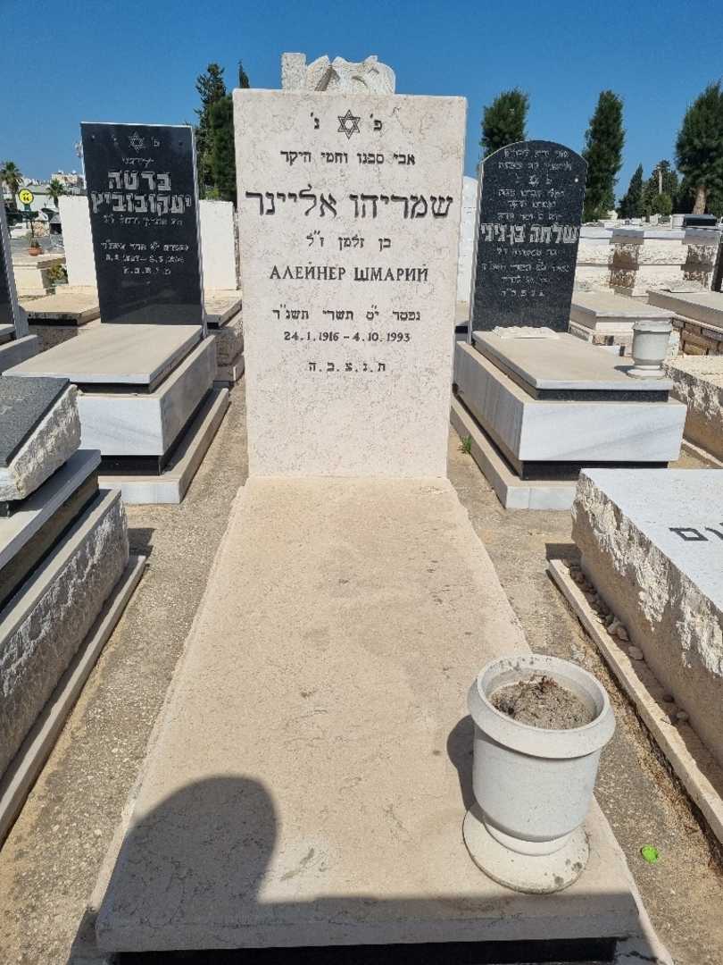 קברו של שמריהו אליינר. תמונה 1