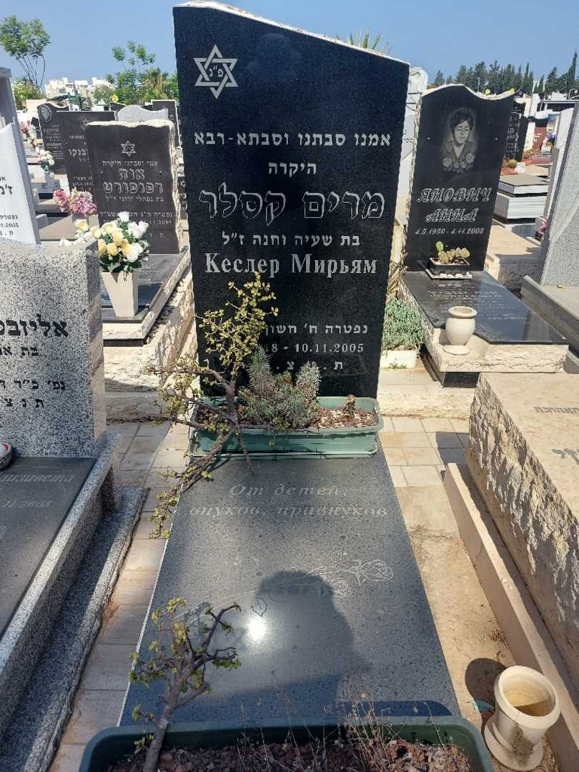 קברו של מרים קסלר. תמונה 1