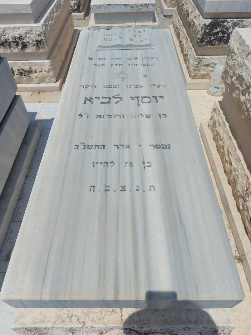 קברו של יוסף לביא. תמונה 1