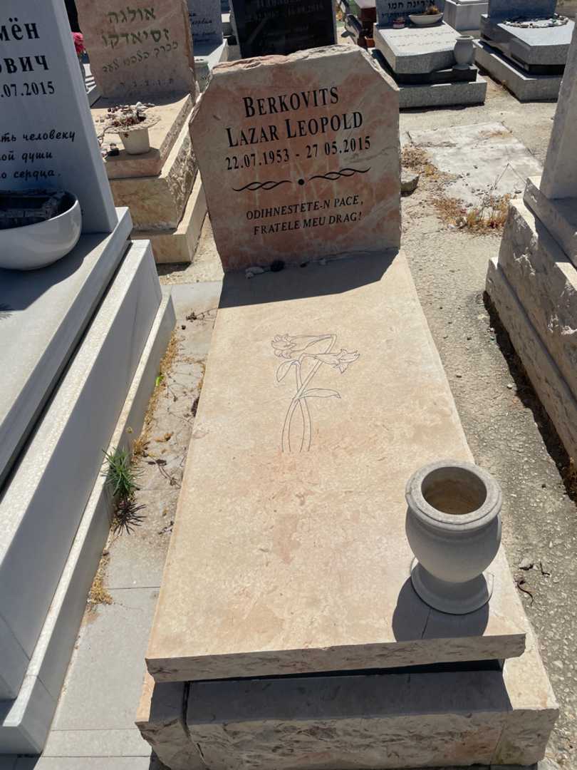 קברו של לזר לאופולד ברקוביץ. תמונה 1