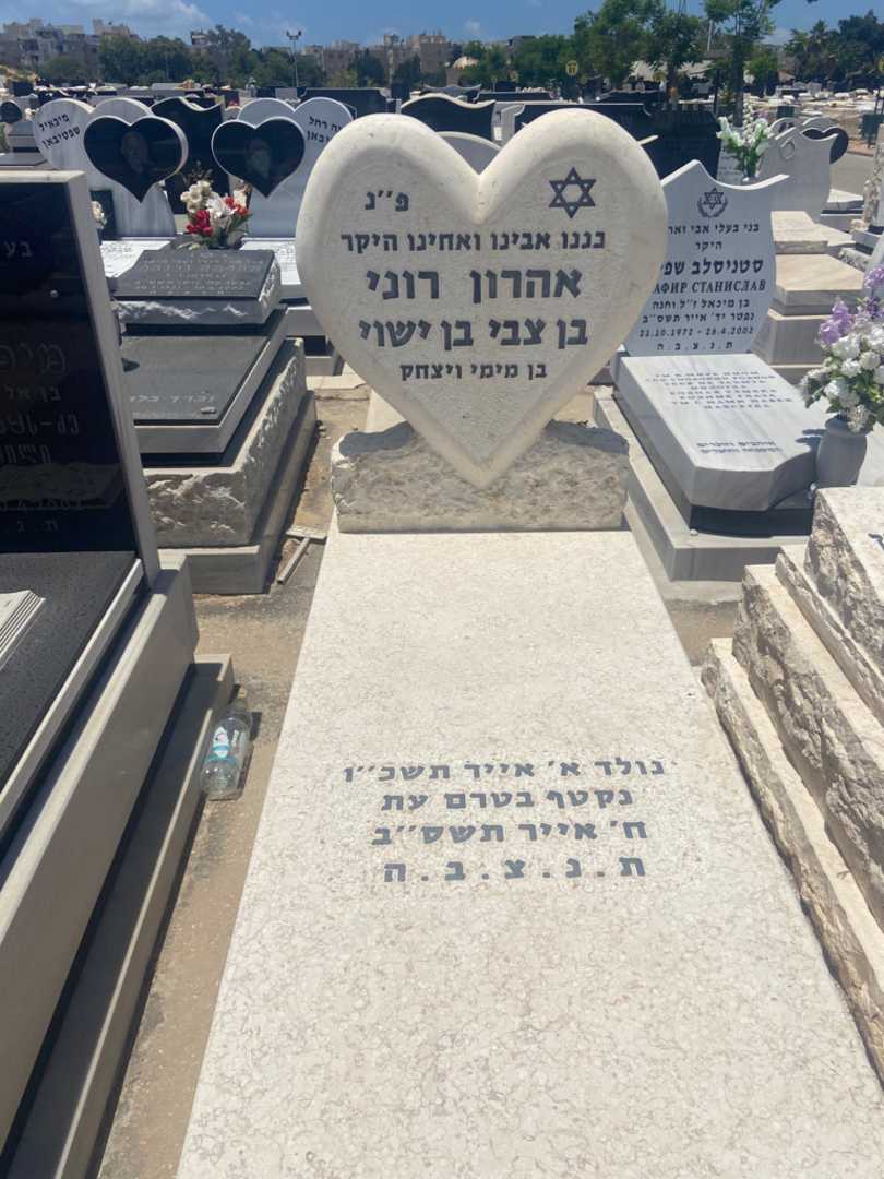 קברו של אהרון רוני בן צבי בן ישוי. תמונה 1