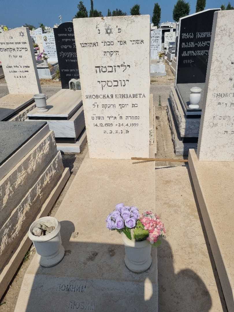 קברו של יליזבטה ינובסקי. תמונה 2