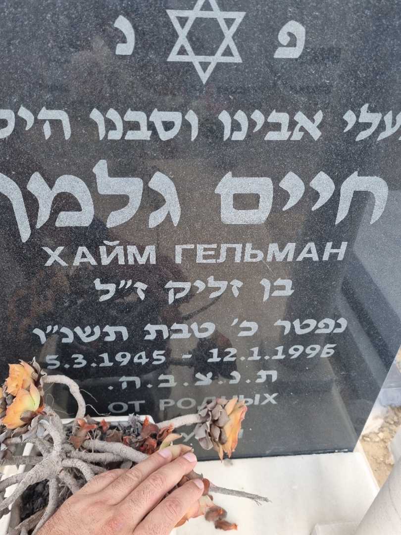 קברו של חיים גלמן. תמונה 3