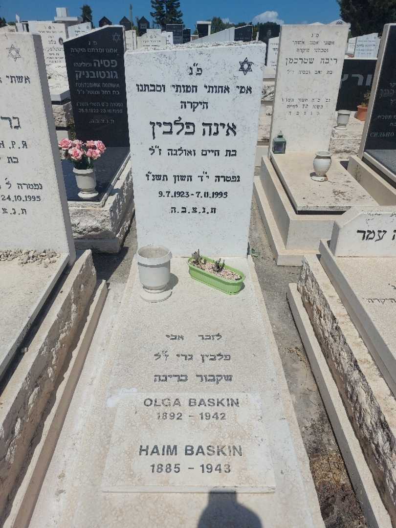 קברו של אינה פלבין. תמונה 1