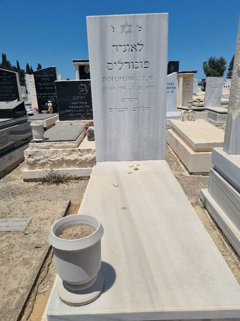 קברו של לאוניד פוגורליס. תמונה 1