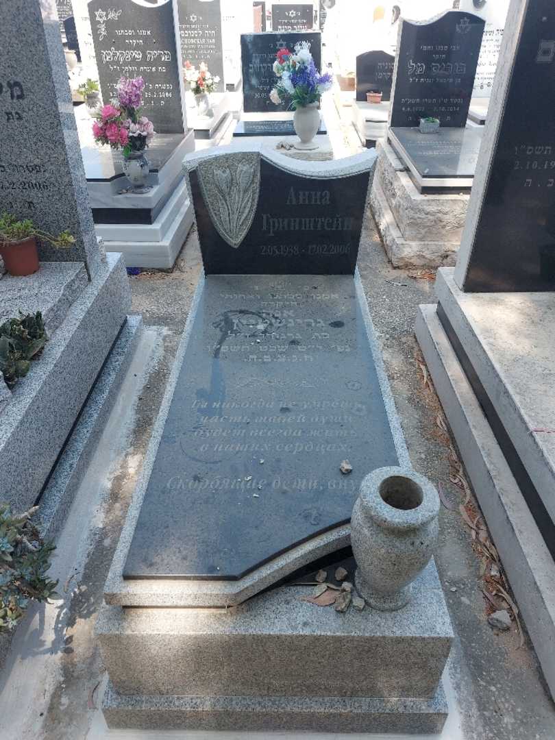 קברו של אנה גרינשטיין. תמונה 1