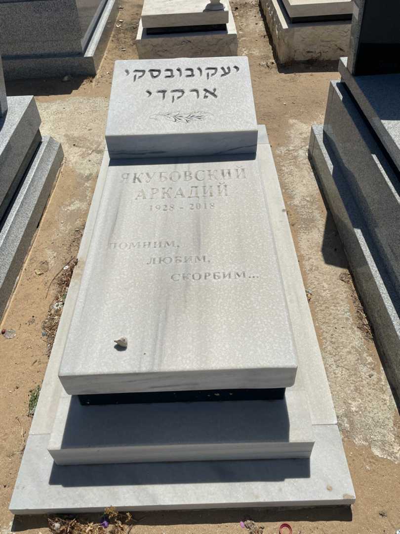 קברו של ארקדי יעקובובסקי. תמונה 1